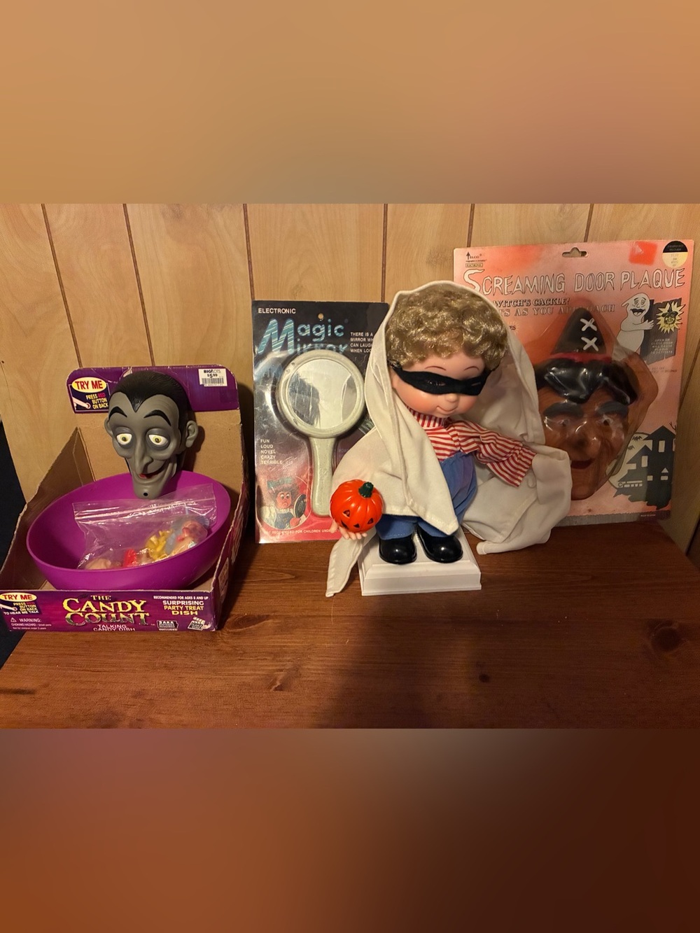 Vintage Halloween Decorations Set of 4